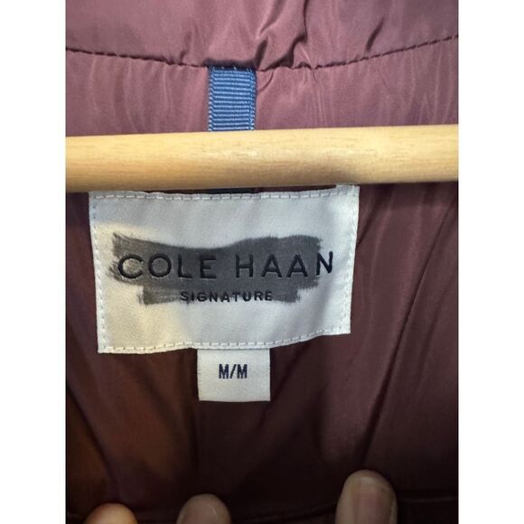 Cole Haan Womens box quilted down puffer coat jacket Medium Maroon NWOT MSRP 250 - Picture 6 of 10